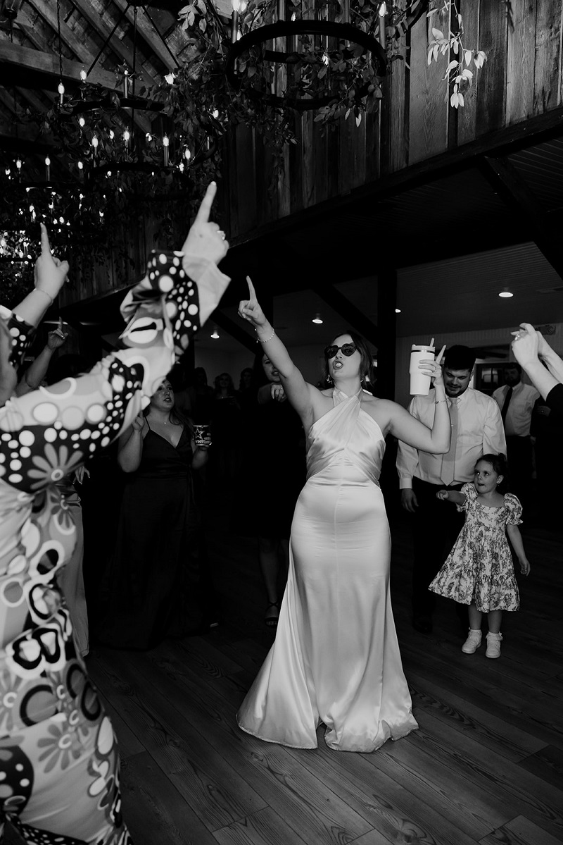 Bride dancing at Magnolia Plantation