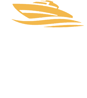 Logo with a yellow stylized boat above the text "bunn DJ COMPANY of San Diego" on a light background.