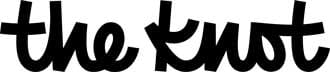 the-knot-logo The image shows the words "the knot" in bold, black, lowercase, cursive-style letters.